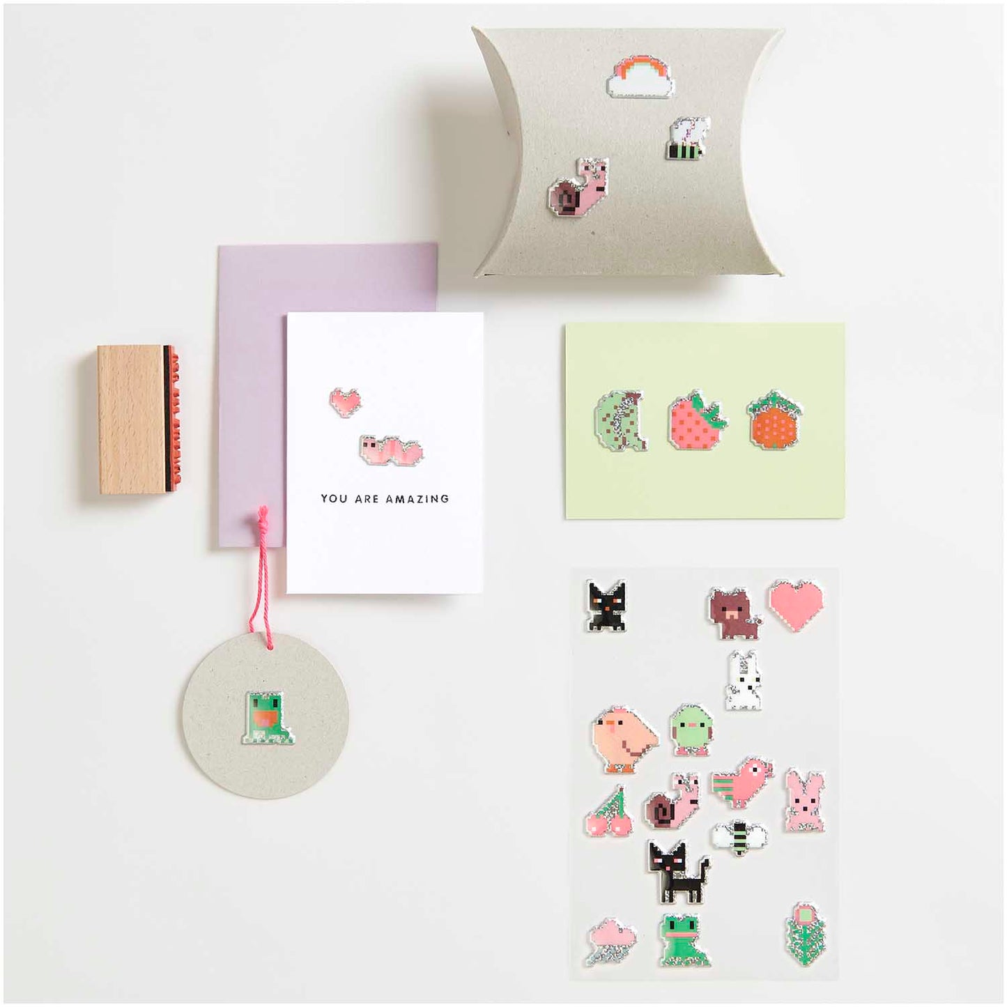 Tarrasetti Paper Poetry - Puffy stickers Pixels