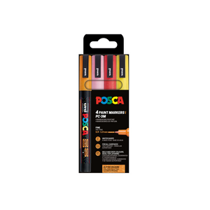 Paint Markers 4pcs Posca PC-3M - Warm Tones