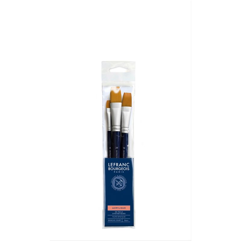 Brush set 3pcs flat LB - Acrylic