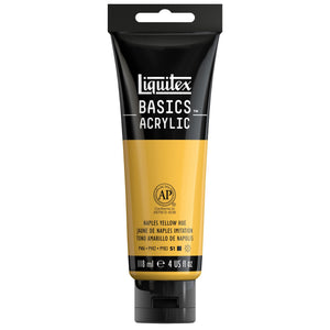 Liquitex Basics 118ml Acrylic Colour - 601 Naples Yellow Hue