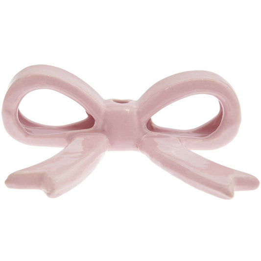 Kynttilänjalka Rico Design - Vaaleanpunainen rusetti