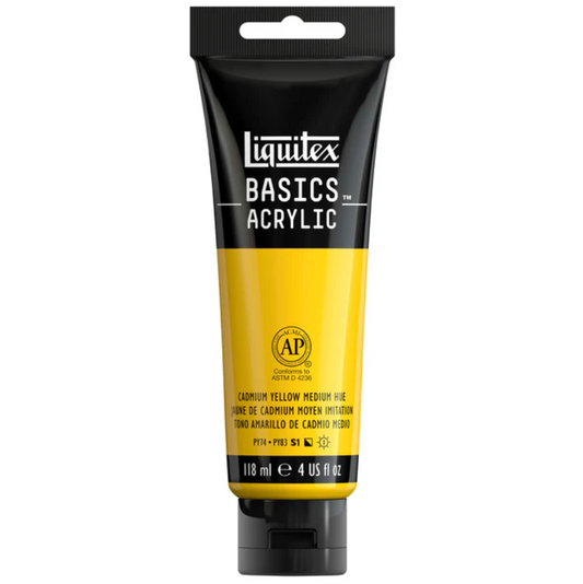 Liquitex Basics 118ml Acrylic Color - 830 Cadmium Yellow Medium Hue