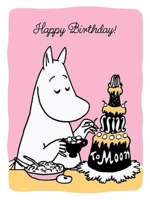 2-part card letterpress Moomin - Moominmamma and cake
