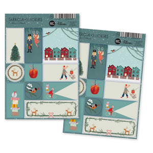 Package labels Johanna Ilander - Houses and Christmas packages, textless version