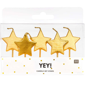 Kakkukynttilät 5 kpl Rico Design - Stars