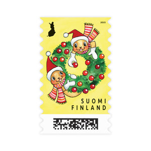 Christmas wreath, 10 domestic stamps