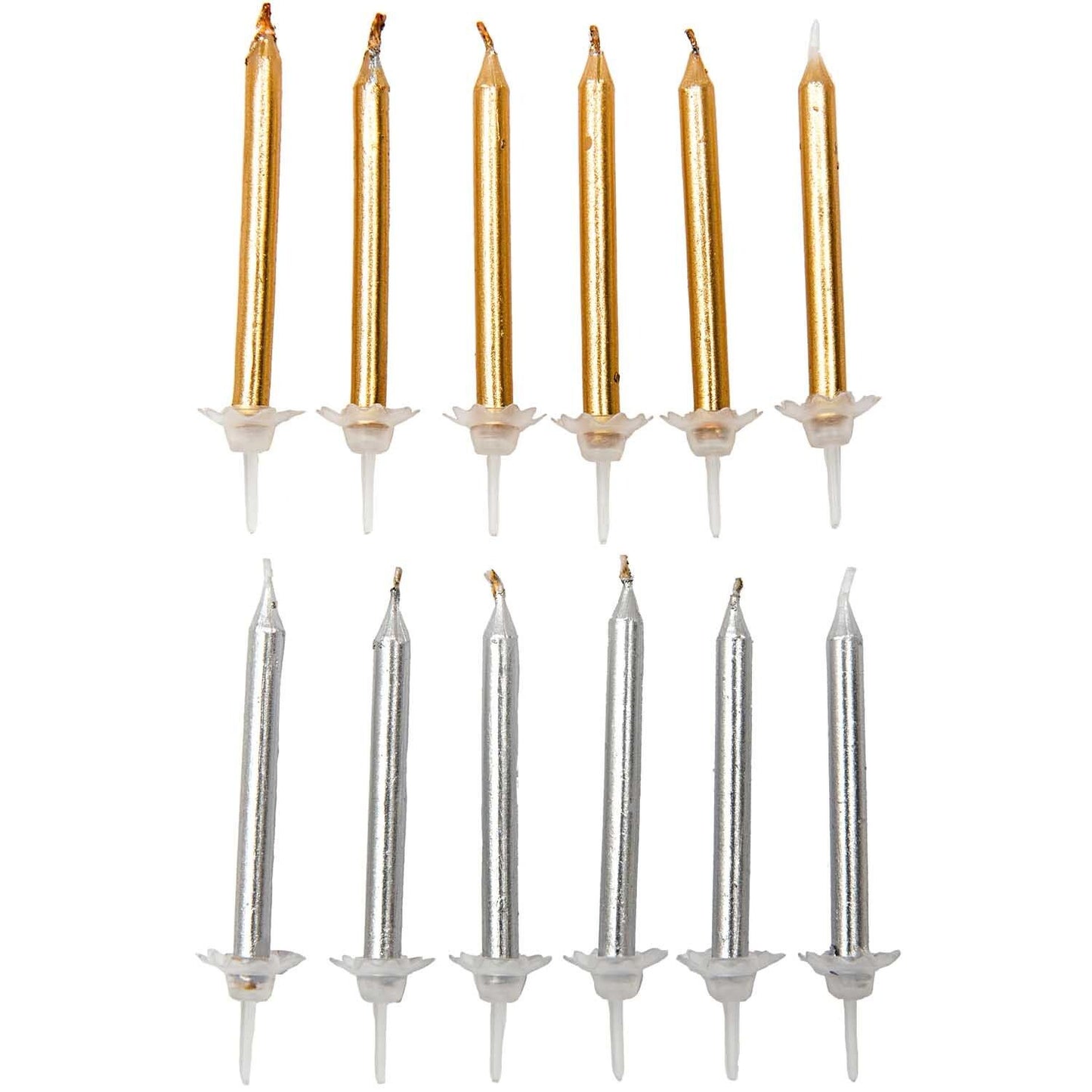Kakkukynttilät 24kpl Rico Design - Gold, Silver