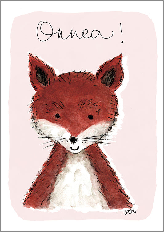 Postcard Sari's Artwork - Fox, onnea