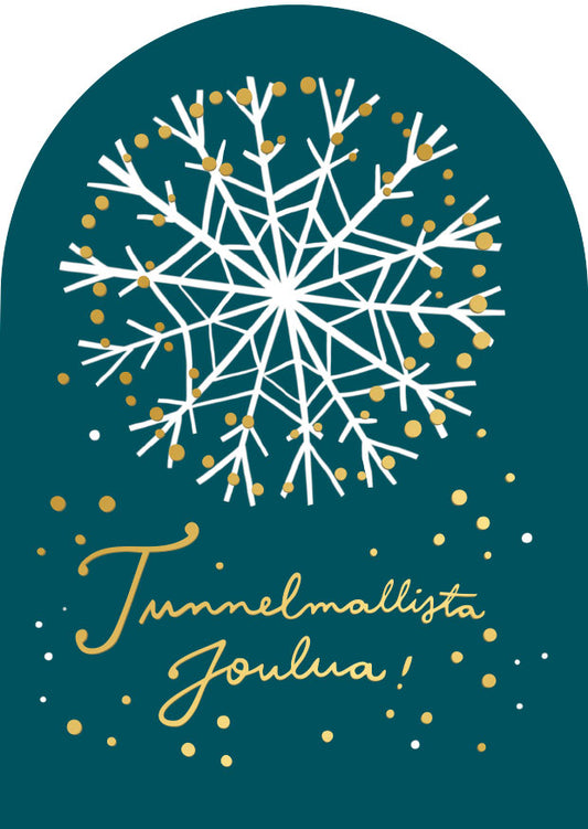 2-osainen joulukortti Putinki Letters - Lumihiutale, Tunnelmallista joulua