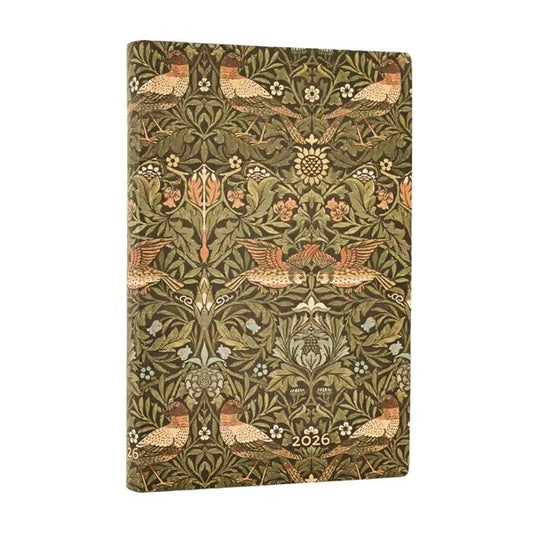 Viikkopäivyri 12kk 2026 Paperblanks - Morris Birds, Flexi Mini