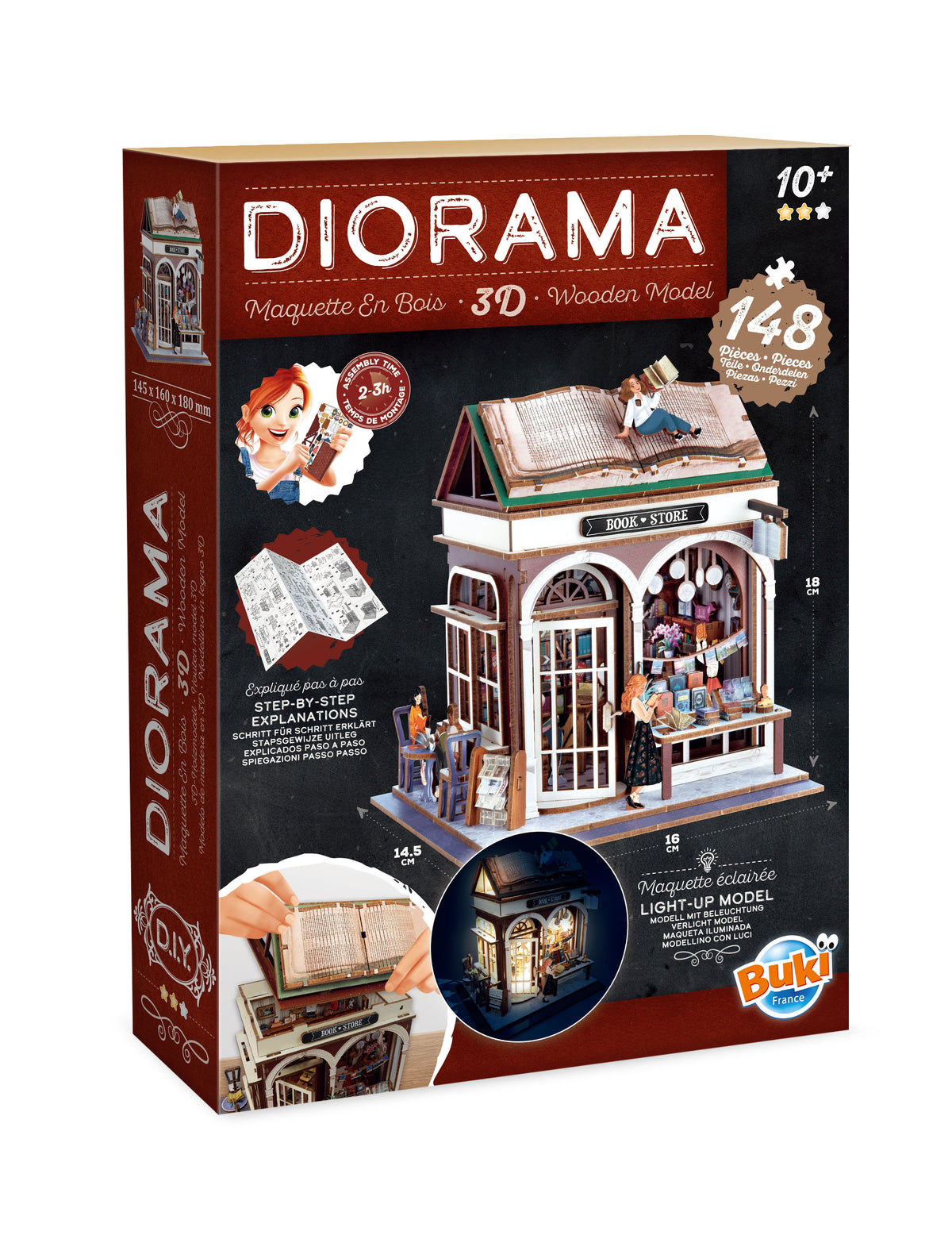 Diorama koottava pienoismalli Buki - Kirjakauppa
