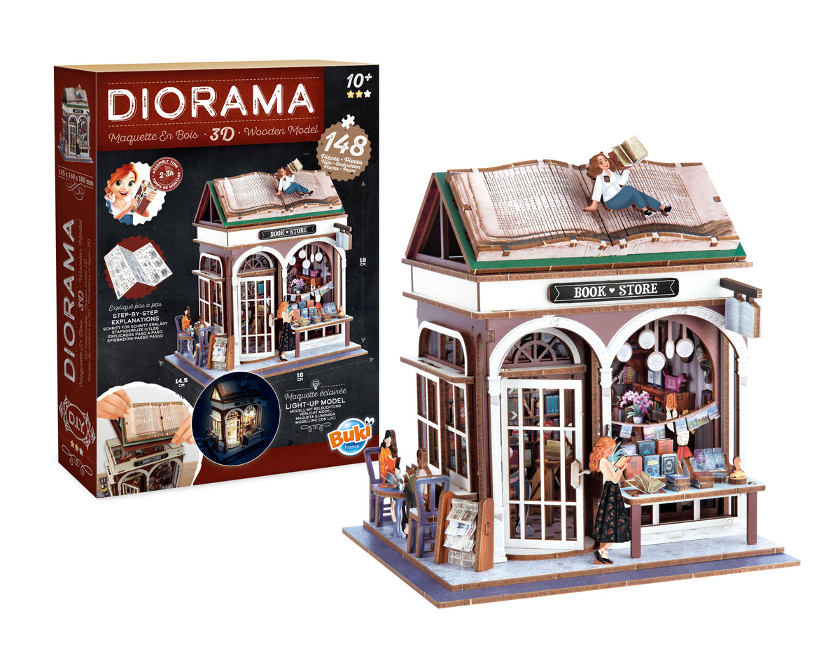 Diorama koottava pienoismalli Buki - Kirjakauppa