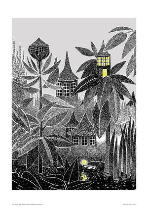 Big Moomin poster - Illuminated houses