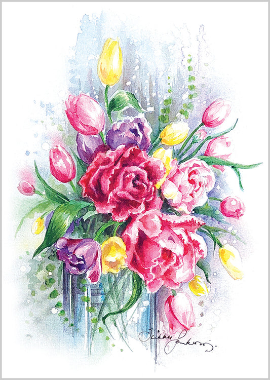 2-part card Sirkku Saukonoja - Flowers