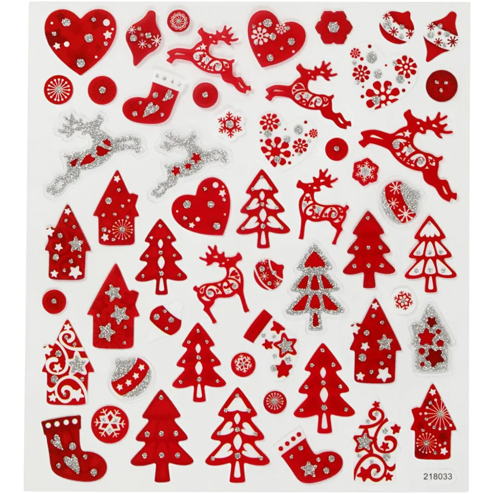 Sticker sheet - Red and white Christmas 289591