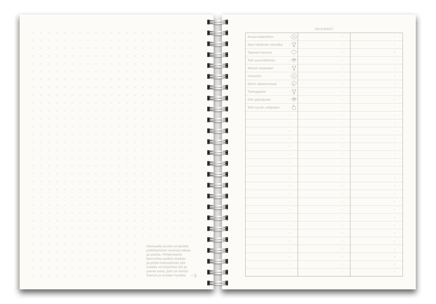 Set: Undated calendar, grid notebook and weekly planner - Tutori