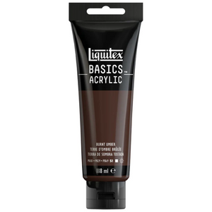 Liquitex Basics 118ml Acrylic Paint - 128 Burnt Umber