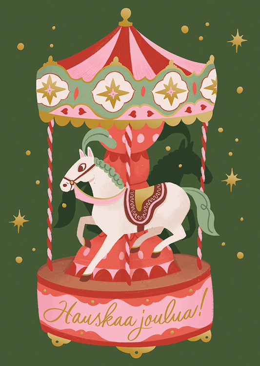 Christmas card Kaisu Sandberg - Carousel