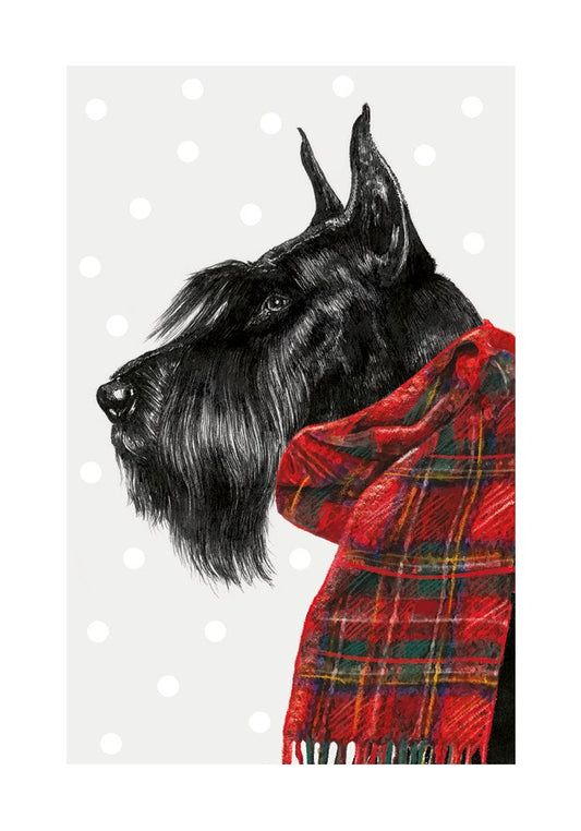 2-part Christmas card The Art File - Giant Schnauzer