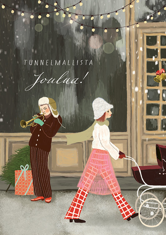 2-part Christmas card Johanna Ilander - Joulukatu