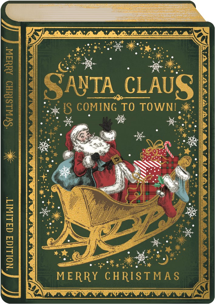 2-part Christmas card Storybook - Santa Claus