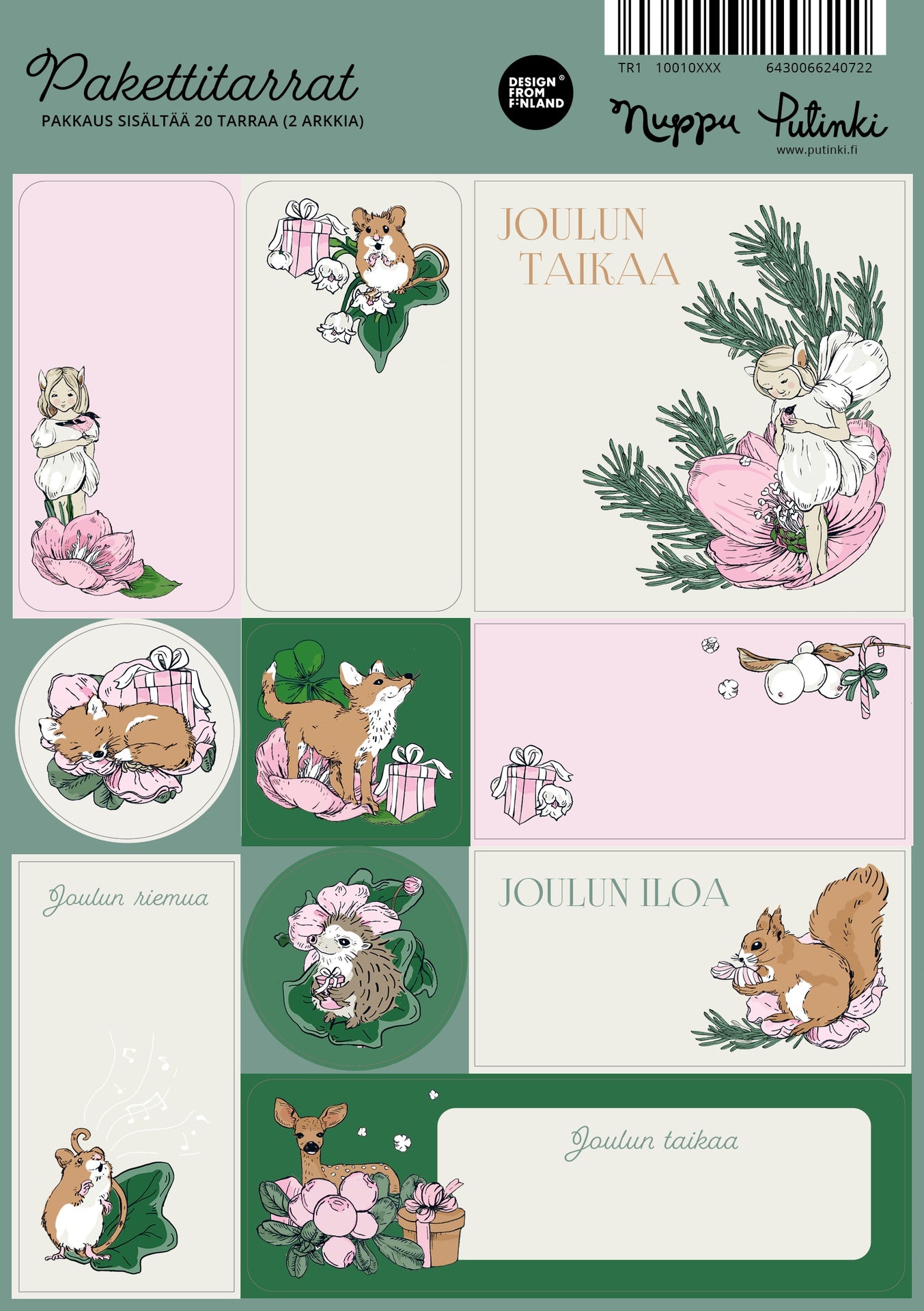 Package labels Nuppu Print Company - Christmas 2023