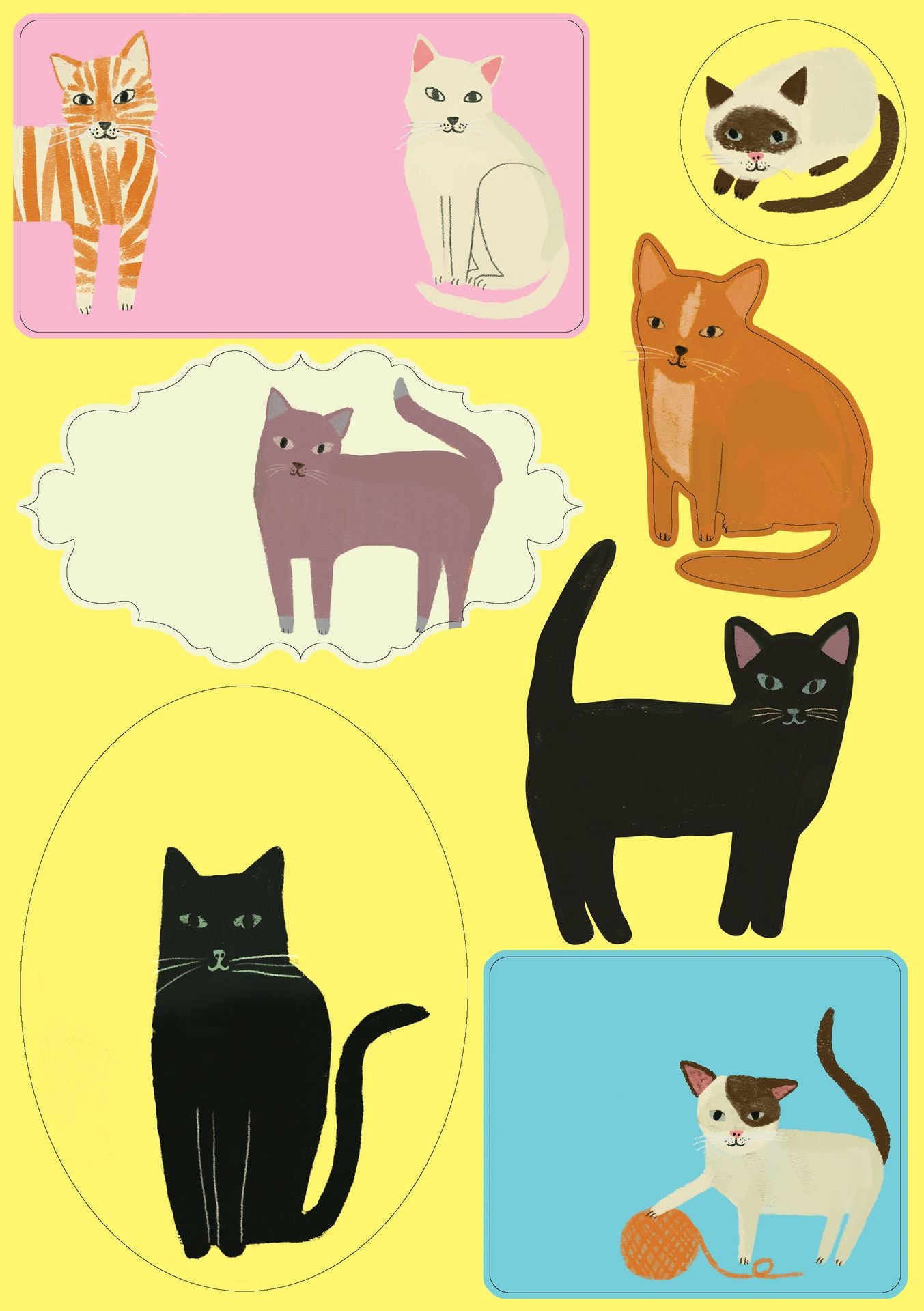 Letter writing set Roger la Borde - Cat Etticate