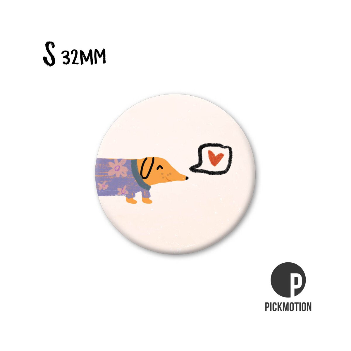 Magnet Pickmotion S - Sausage dog heart