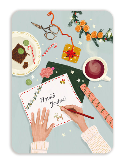 Joulukortti Johanna Ilander - Kortin kirjoitus, Hyvää joulua