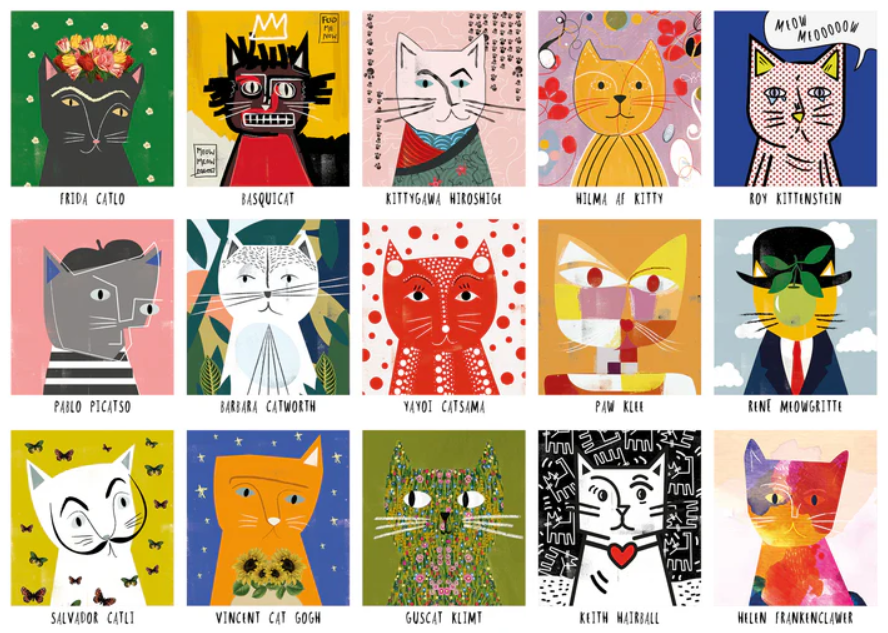 Palapeli Happily - Art Cats