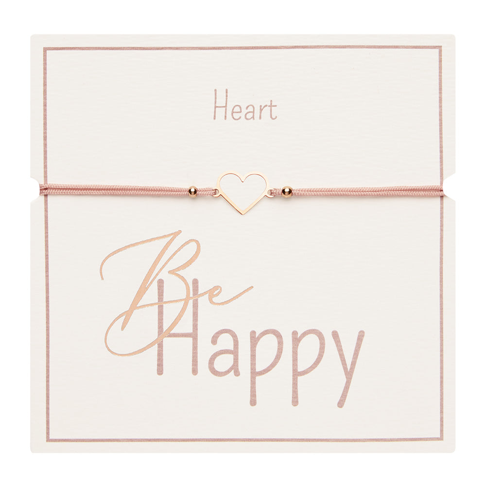 Rannekoru HCA Be Happy - Heart, rose gold