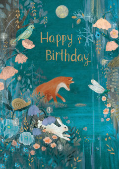 2-part card Roger la Borde - Dreamland fox, Happy birthday