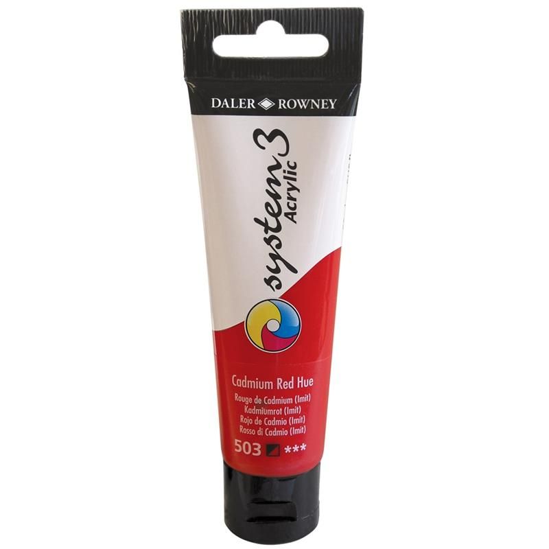 DR System 3 acrylic 59ml 503 Cadmium Red Hue, akryyliväri FISY07