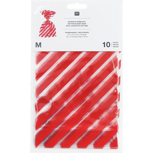 Lahjapussit Rico Design - Red stripes M