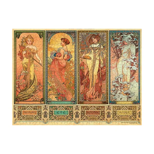 Palapeli 1000 palaa Paperblanks - Mucha The Seasons