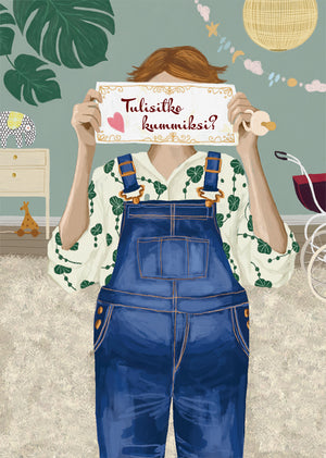 2-part card Johanna Ilander - Would you be a godparent?