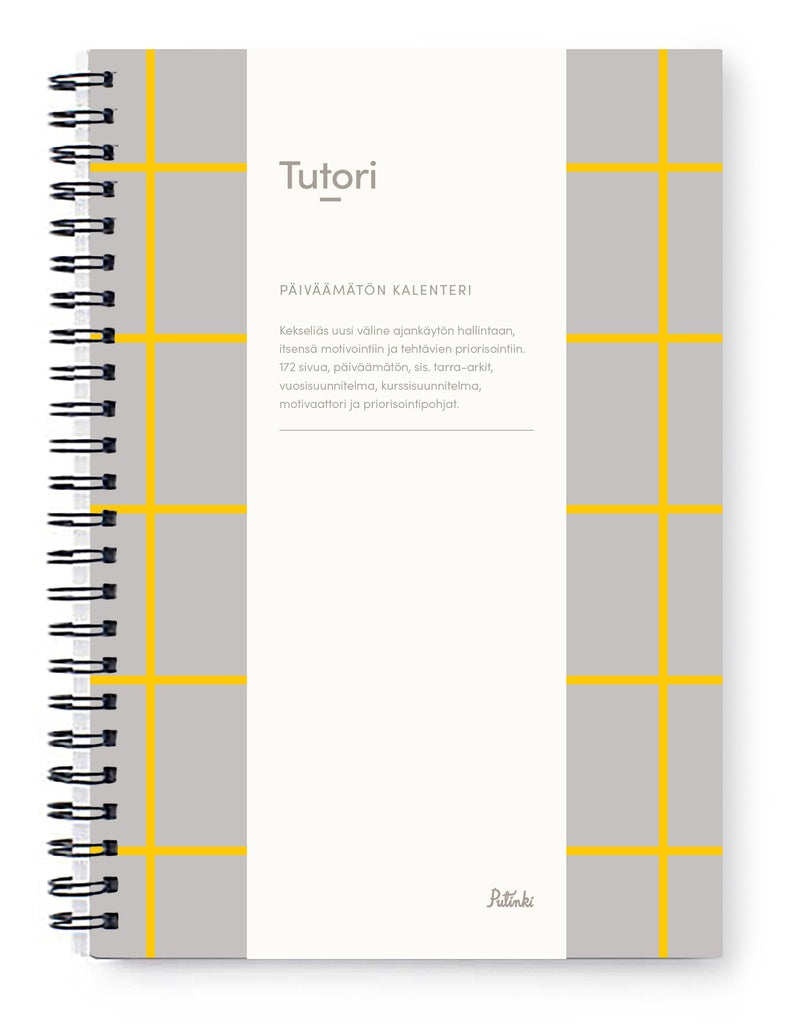 Set: Undated calendar, grid notebook and weekly planner - Tutori