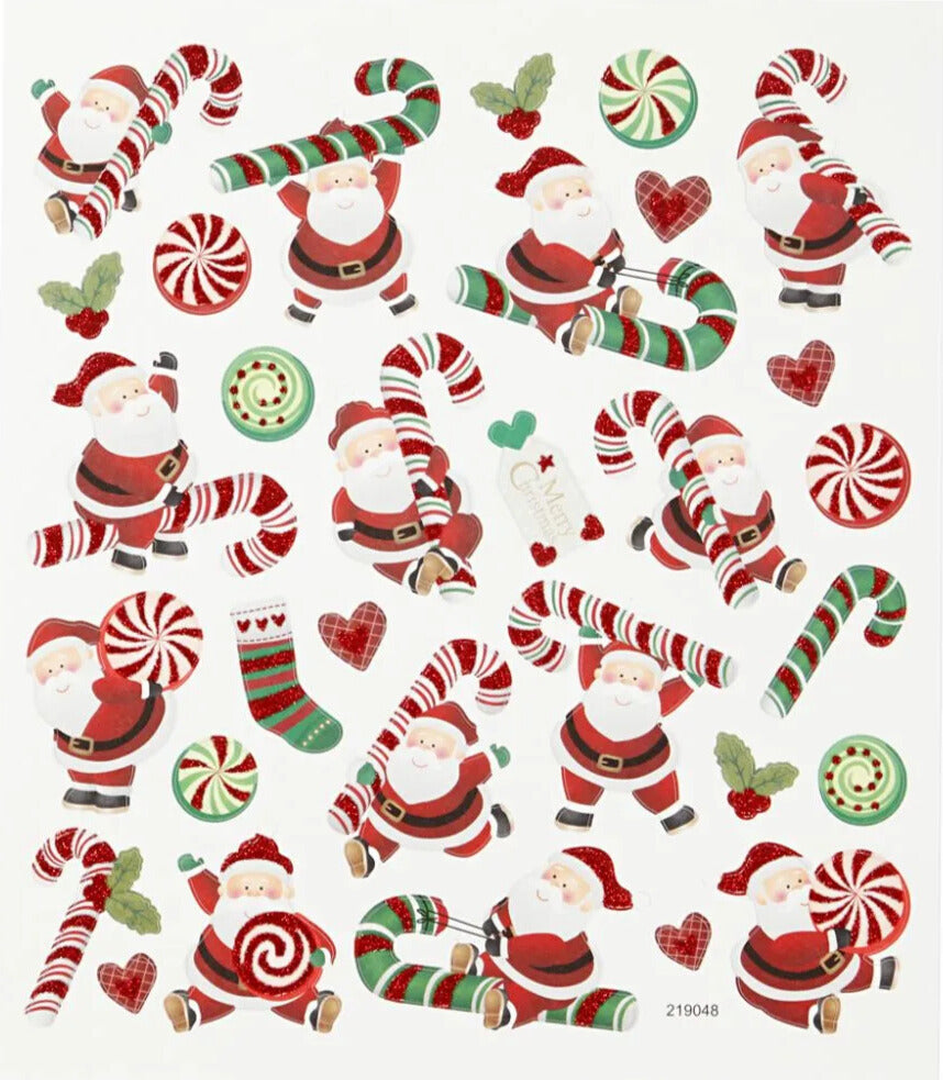 Sticker sheet - Santa Claus and candy cane 298941