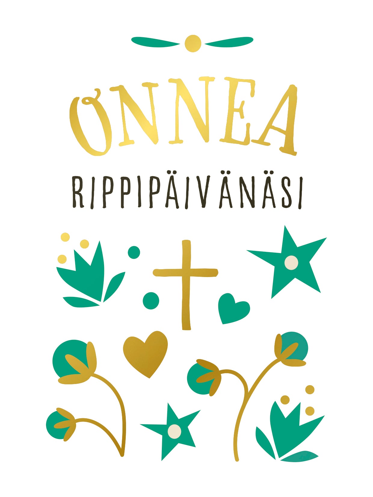 2-osainen kortti Putinki Design - Onnea rippipäivänäsi
