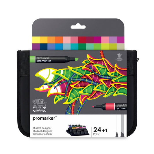 Brush Marker Assortment 24pcs WN Promarker - Student Set