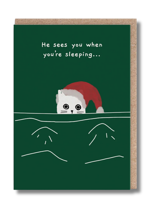 2-part Christmas card Ohh Deer - He sees you..