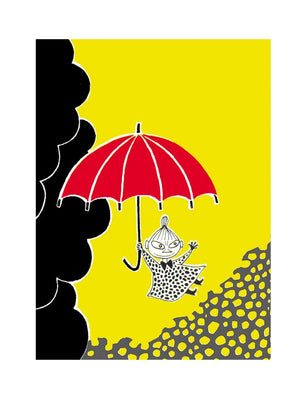 Poster Moomin 24x30 - Little My and the umbrella