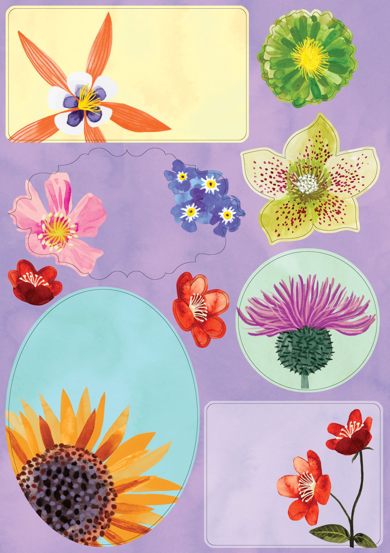 Letter writing set Roger la Borde - Floral Supernova