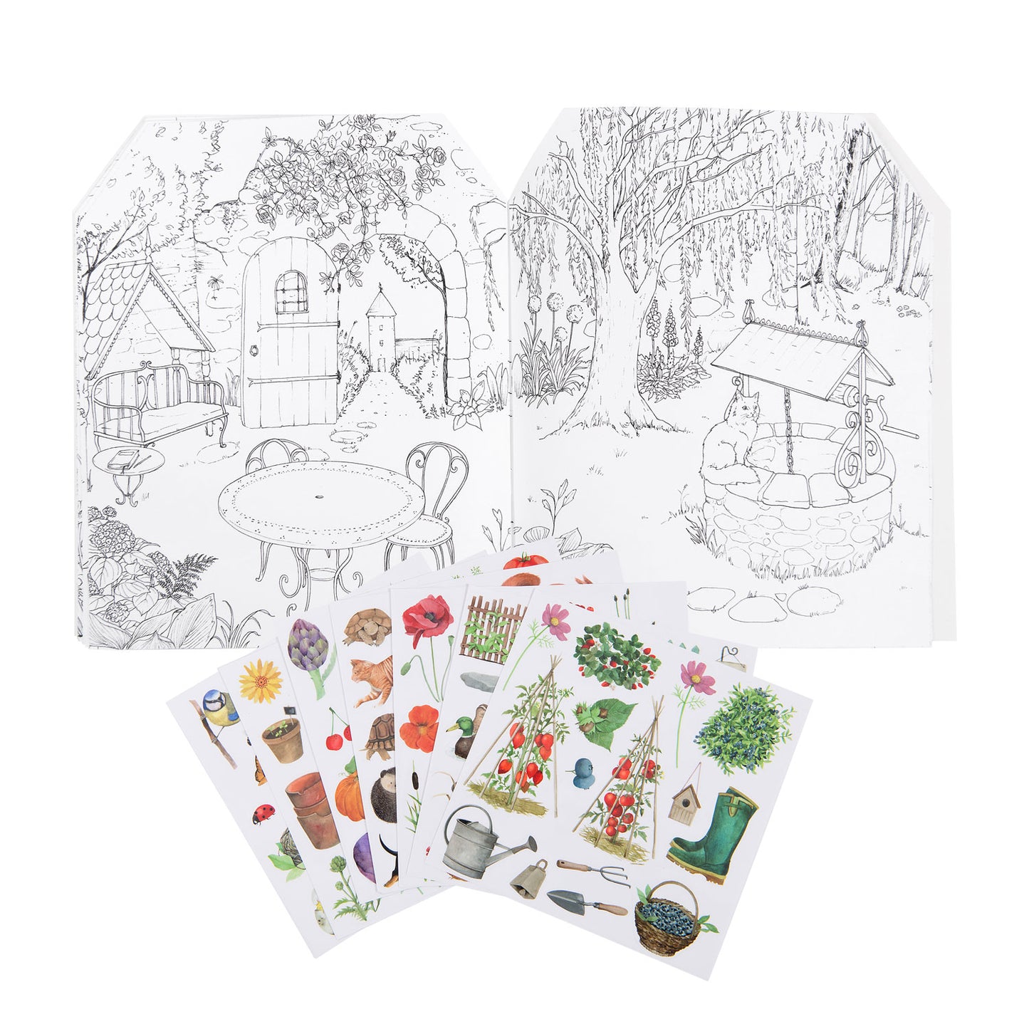 Coloring book with stickers Moulin Roty - Gardener