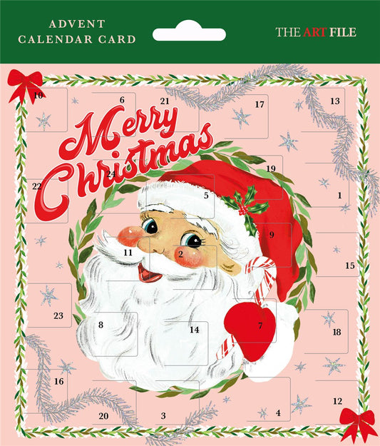 Christmas calendar card The Art File - Santa Claus
