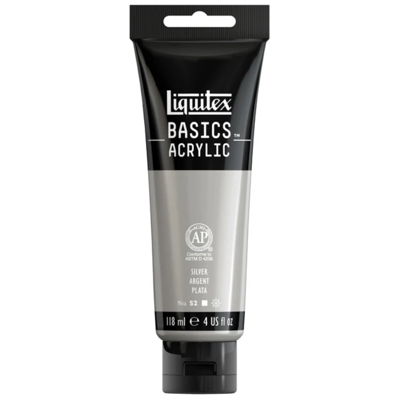 Liquitex Basics 118ml Acrylic Color - 52 Silver