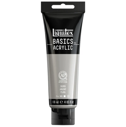 Liquitex Basics 118ml Acrylic Color - 52 Silver