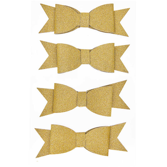 Sticker Set Paper Poetry - Golden 3D Bows