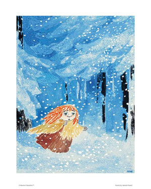 Moomin poster - Tuittu in the winter forest