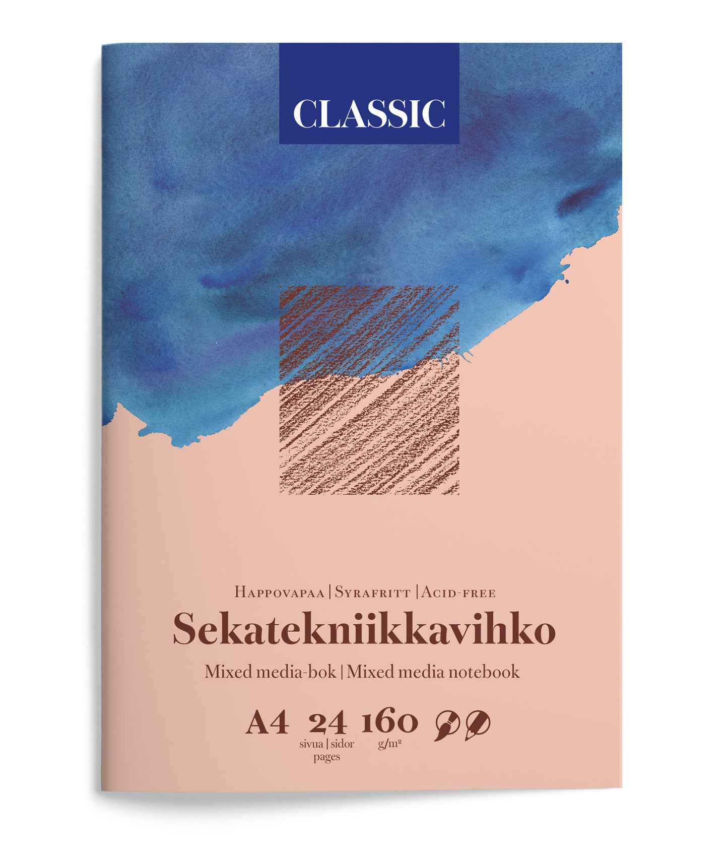 Classic Sekatekniikkavihko A4 160g 24 sivua Mixed Media